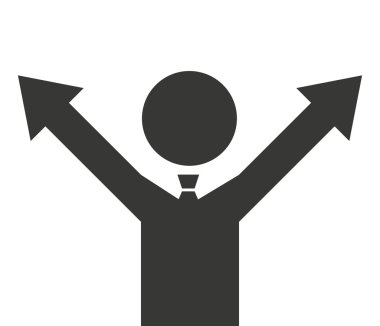 işadamı siluet izole simgesi