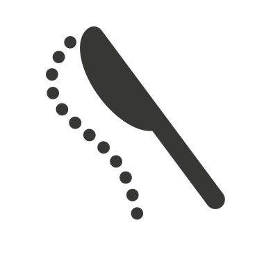 bıçak satırları simgesi kesmek