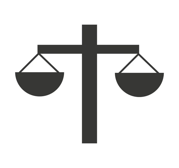 Scale balance silhouette icon — Stock Vector