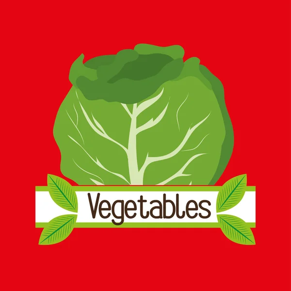 Verduras nutrición alimentos frescos — Vector de stock