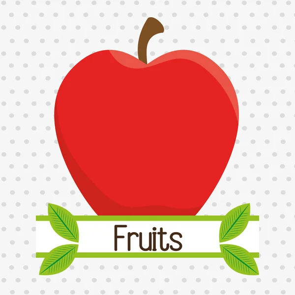 Fruit vers voedsel pictogram — Stockvector