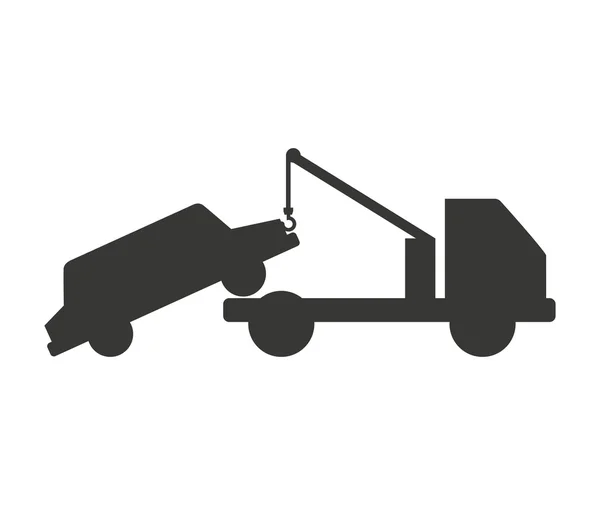 Pictogram Crane truck service — Stockvector