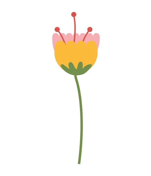 Λουλούδι floral φύση εικονίδιο — Διανυσματικό Αρχείο