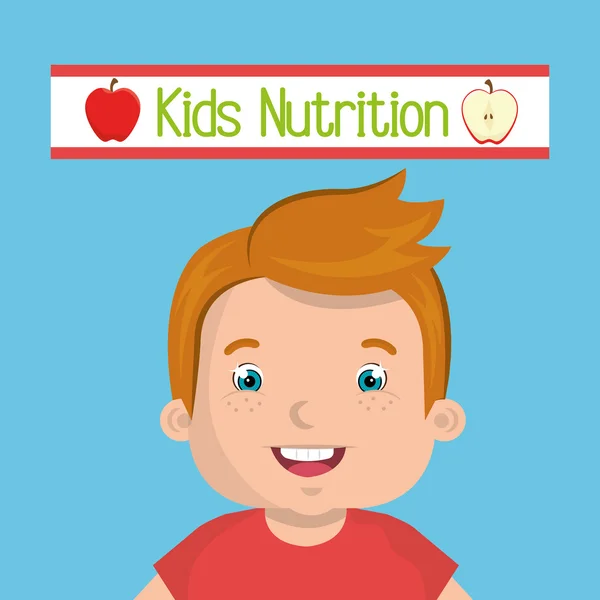 Kinderen eten voeding gezond — Stockvector