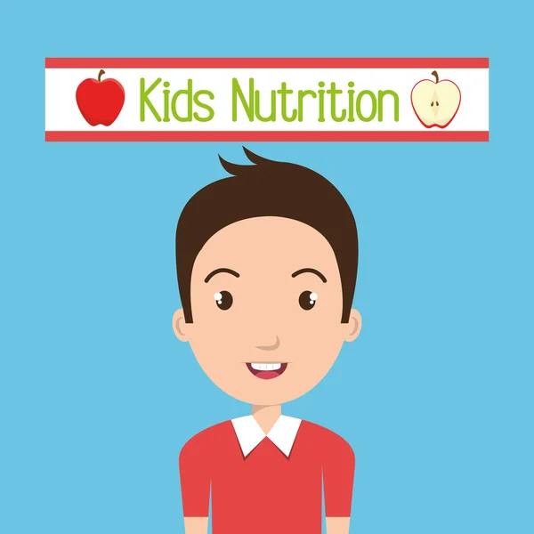 Kids food nutrition healthy — Stock Vector