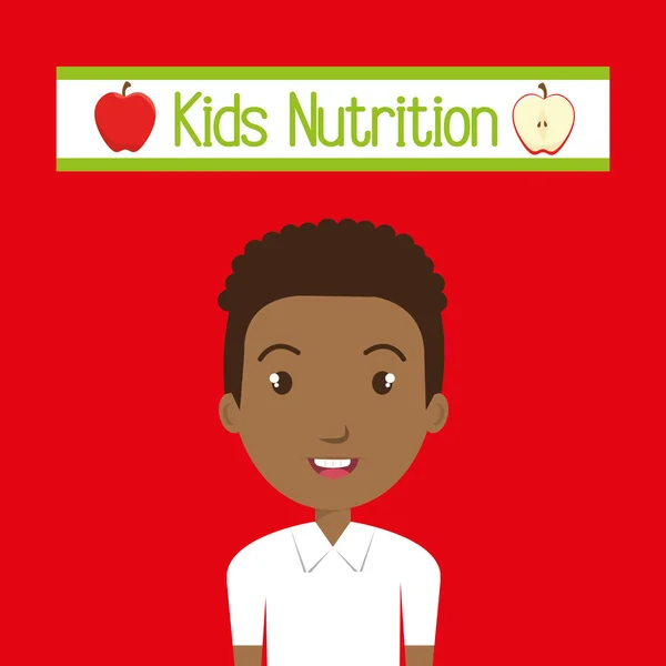 子供の健康的な食品の栄養 — ストックベクタ