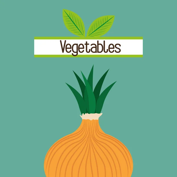 Verduras nutrición alimentos frescos — Vector de stock