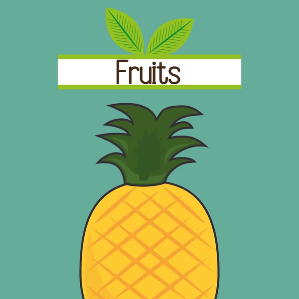 Fruit vers voedsel pictogram — Stockvector