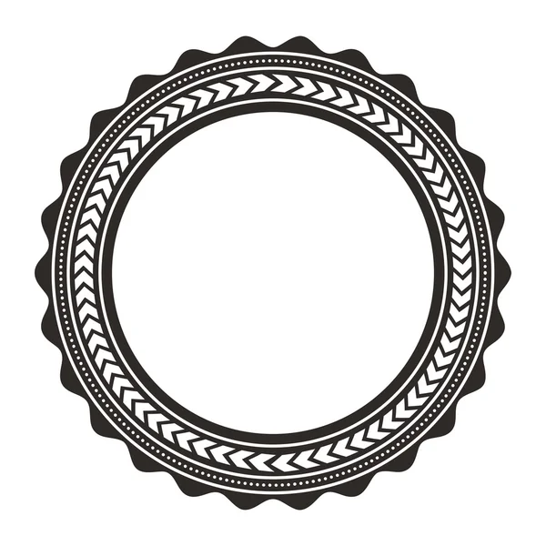 Círculo sello marco icono — Vector de stock