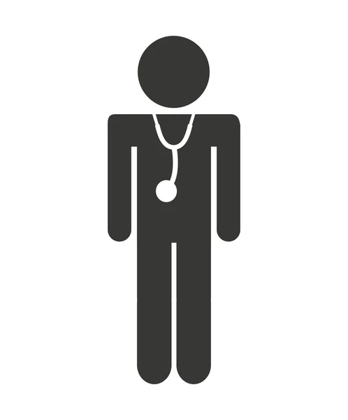 Doctor human figure icon — Stock Vector