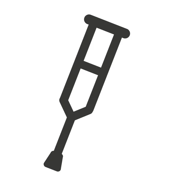 Crutch equipment icon isolated — Stock Vector