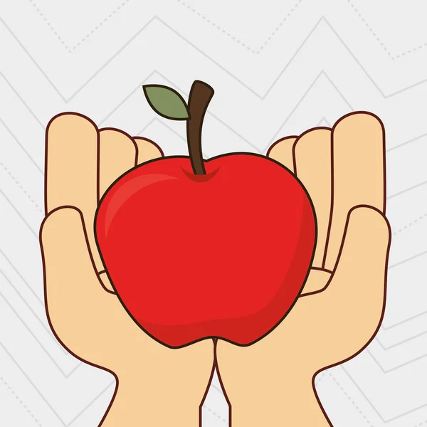 fruit natural hands food icon