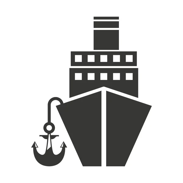 Barco crucero icono del barco — Vector de stock