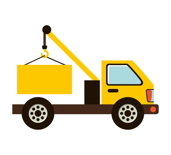 Lastbil konstruktion fordon ikonen — Stock vektor