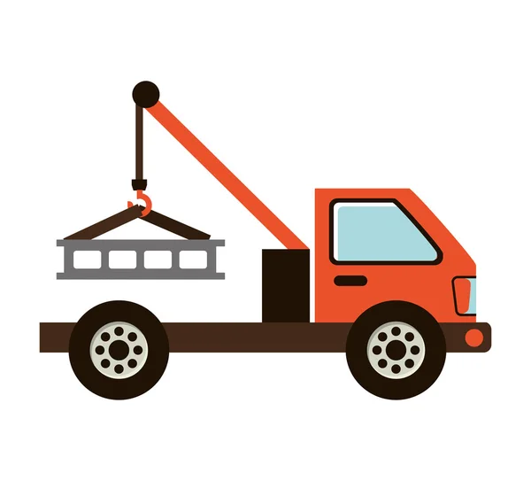 Truck construction vehicle icon — Stock Vector