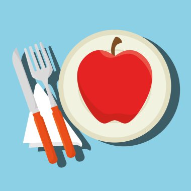 gıda sağlıklı tabak çatal