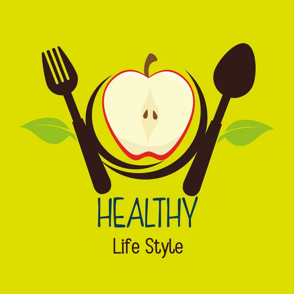 Здоровий стиль життя їжа — стоковий вектор