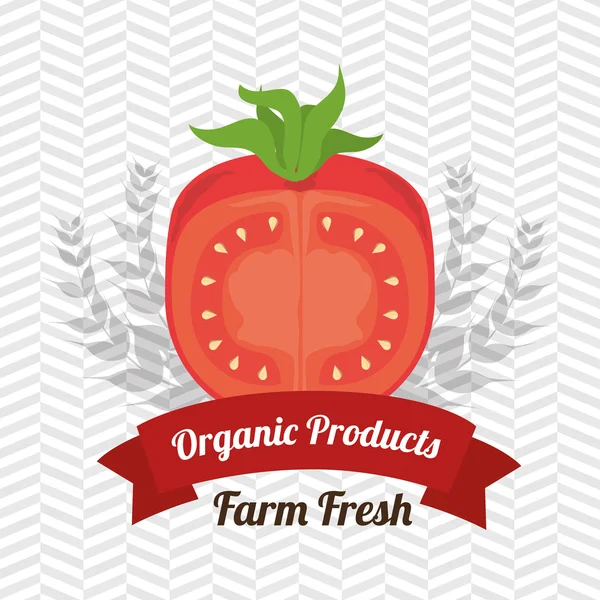 Organic products farm fresh — Stock Vector