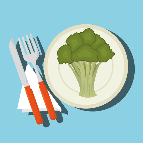 食品健康板叉 — 图库矢量图片