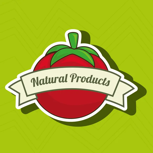 Naturliga produkter mat hälsosam — Stock vektor