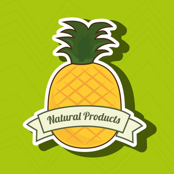 Produtos naturais alimentos saudáveis — Vetor de Stock