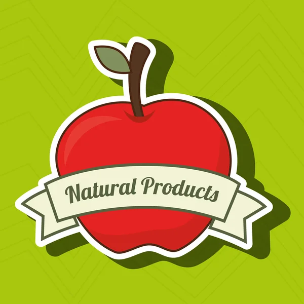 Naturliga produkter mat hälsosam — Stock vektor