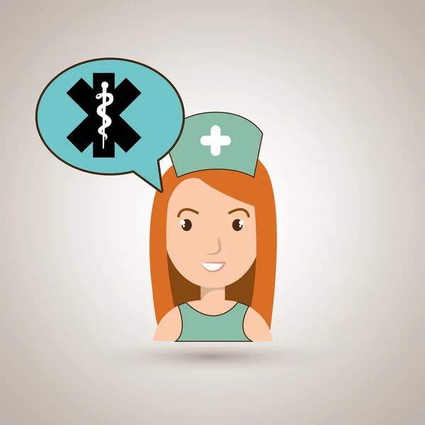 Infirmière services médicaux santé — Image vectorielle