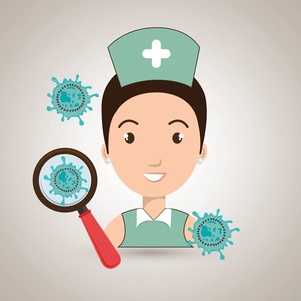 Recherche de services infirmiers en santé — Image vectorielle