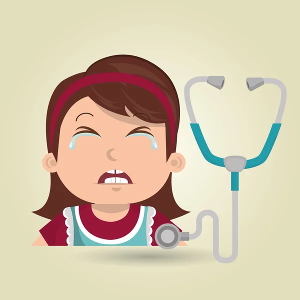 护士牙病疼痛 — 图库矢量图片