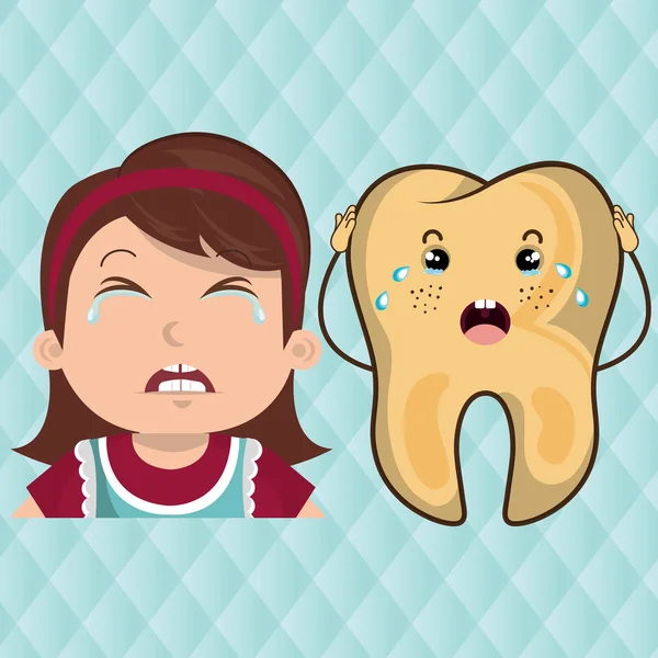 Infirmière dent douleur malade — Image vectorielle