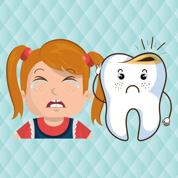 Nurse tooth sick pain — Stock Vector