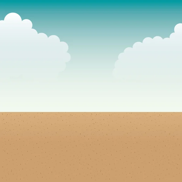 海滩风景夏季图标 — 图库矢量图片
