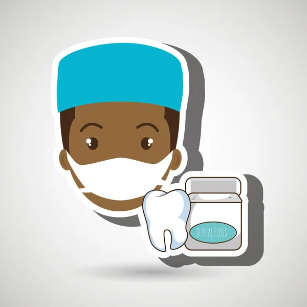Медсестра зуб здоров'я промивання рота — стоковий вектор