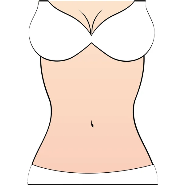 Figura de mujer cuerpo delgado icono — Archivo Imágenes Vectoriales