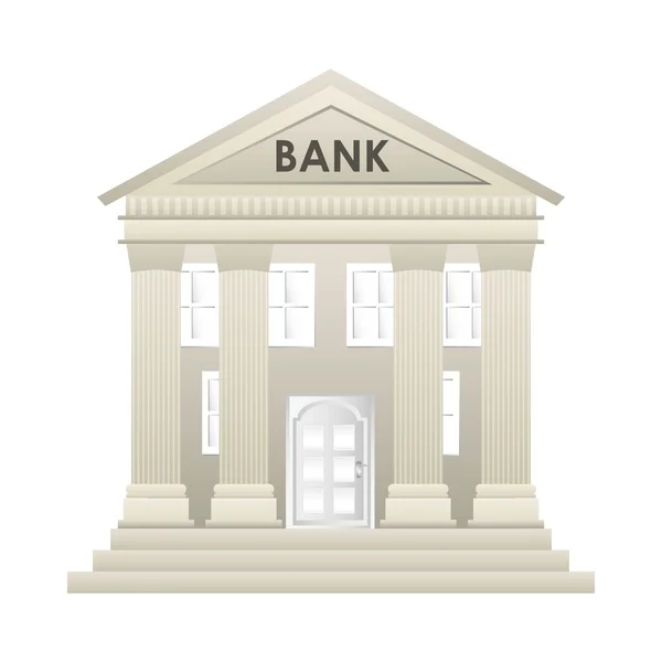 Bank gebouw bouw silhouet pictogram — Stockvector