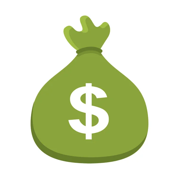 Money bag economy icon — Stock Vector