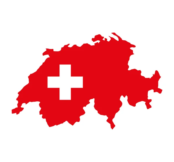 Swiss emblem isolated icon — Stock Vector