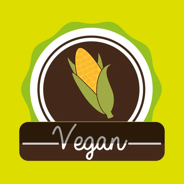 Comida de mano verduras veganas — Vector de stock