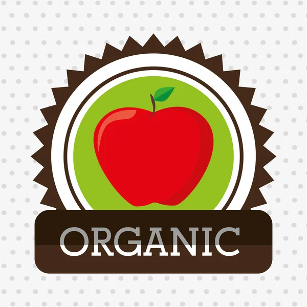 Organic food fruit icon — Stock Vector