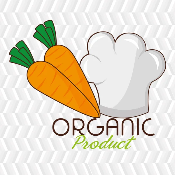 Organik gıda chef şapka — Stok Vektör