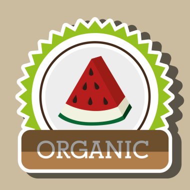 Organik gıda meyve simgesi