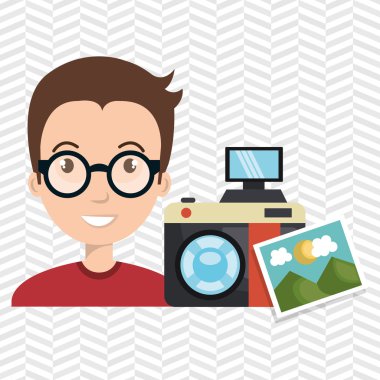 adam fotoğraf kamera grafiği