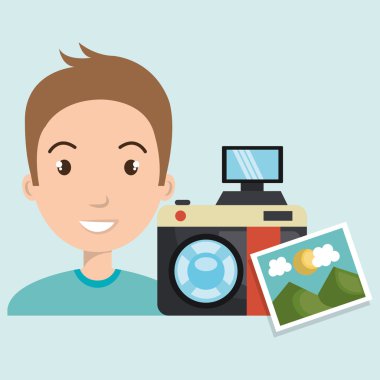 adam fotoğraf kamera grafiği