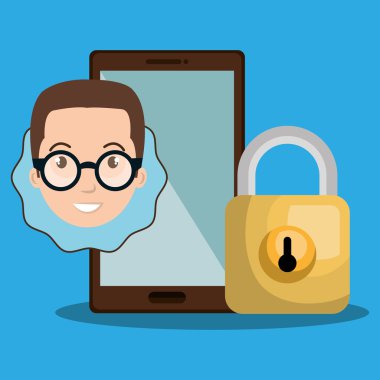 kişi smartphone asma kilit güvenlik