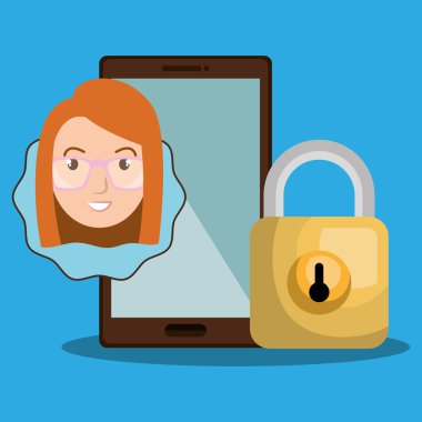 kişi smartphone asma kilit güvenlik