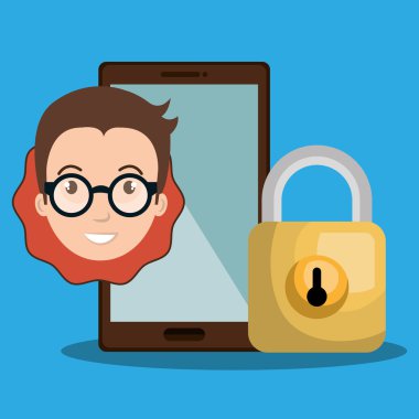 kişi smartphone asma kilit güvenlik