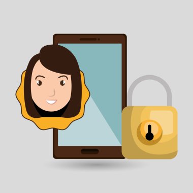 kişi smartphone asma kilit güvenlik