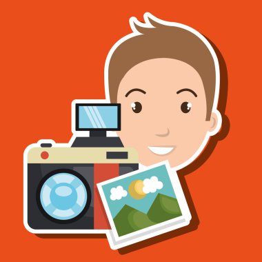 adam fotoğraf kamera grafiği