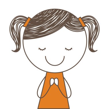 küçük kız sevimli simgesi