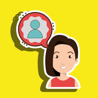 kadın iletişim konuşmak avatar